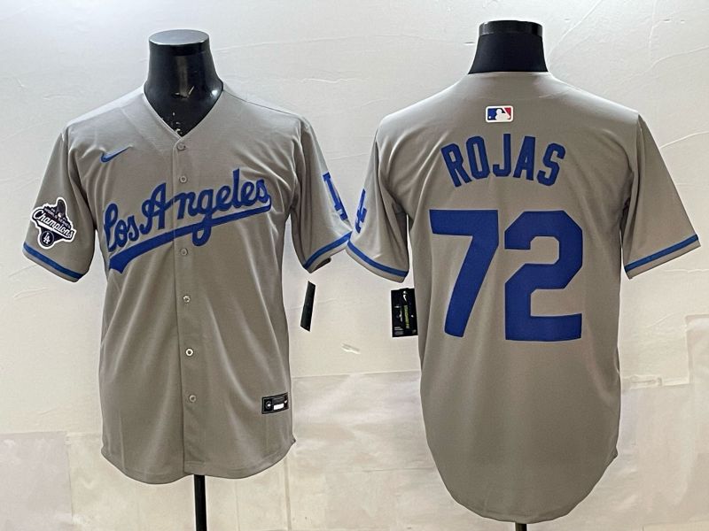 Men 2025 Los Angeles Dodgers #72 Rojas Grey Game Nike MLB Jersey style 0010